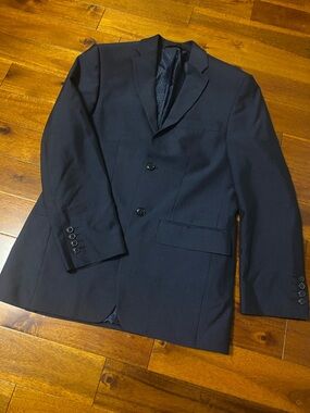 Haggar Men's Size 36R Navy Two-Button Double-vented Suit Jacket -Like New!